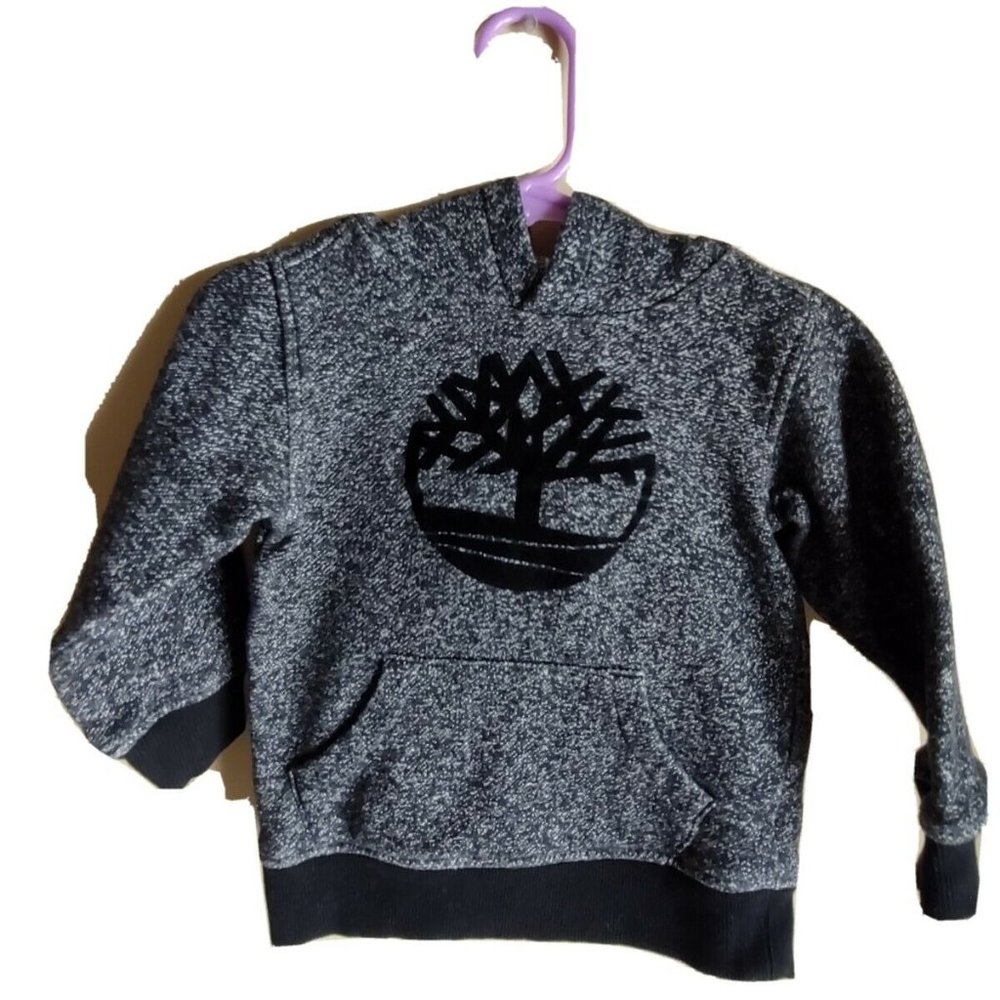 Kids Timberland Gray Pull Over Hoodie Size 3T.